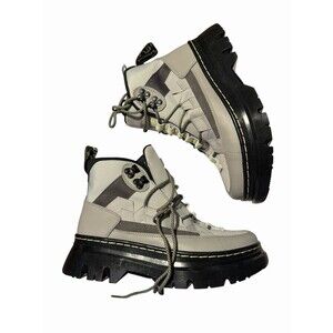 NEW Unisex Boots Dr. Martens Boury GUN METAL Boot GREY US MENS 7 Women 8